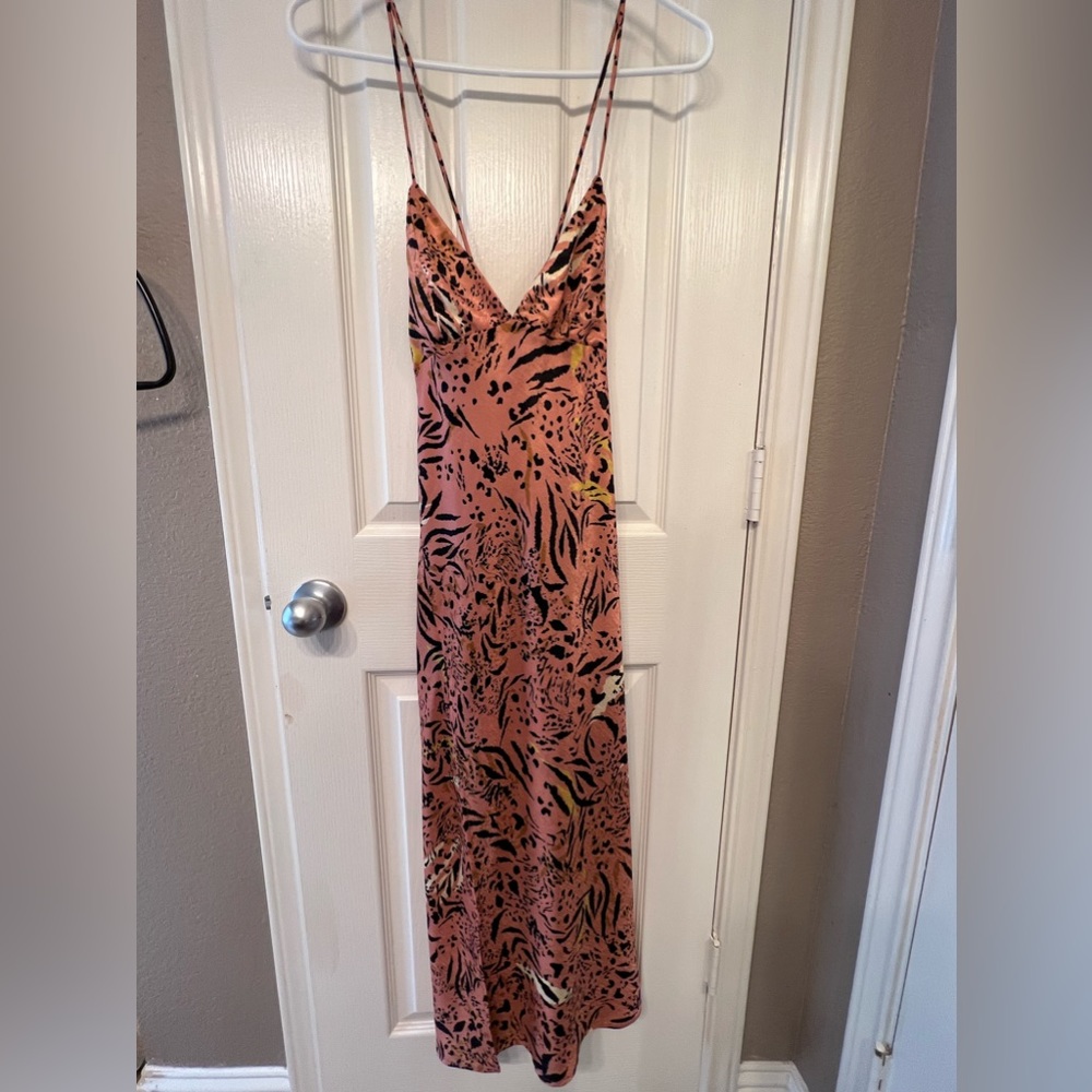 RESA Pink and Black Patterned Dress